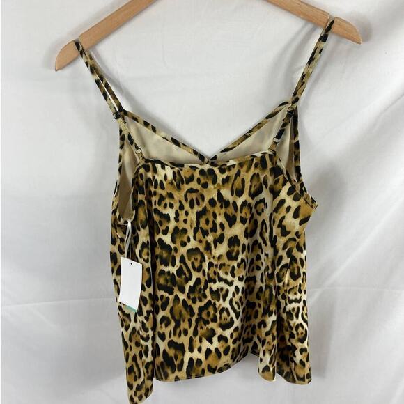 NWT Abound Leopard Print Camisole Tank Top Casual Animal Print Brown Tan - Picture 5 of 5
